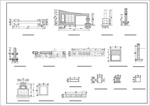 重庆万州区某休闲公园广场景观设计CAD图纸-图二