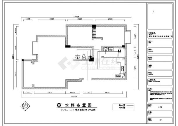 某三室两厅两卫私人住宅室内装修设计cad全套施工图（甲级院设计）-图二
