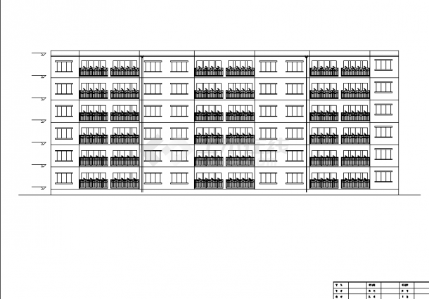 3329平方米六层砖混住宅楼建筑结构设计施工cad图纸-图二