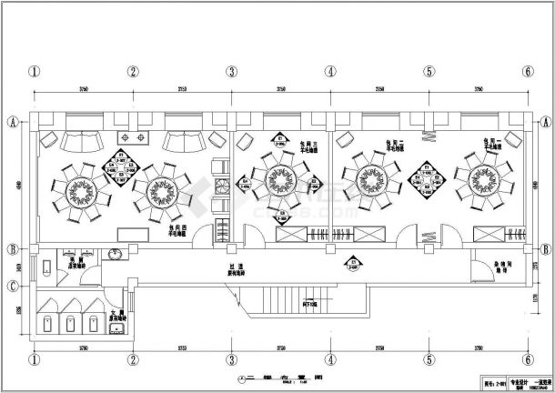 某地菜根香川菜馆装修全套方案CAD图纸(含平面布置图)-图二