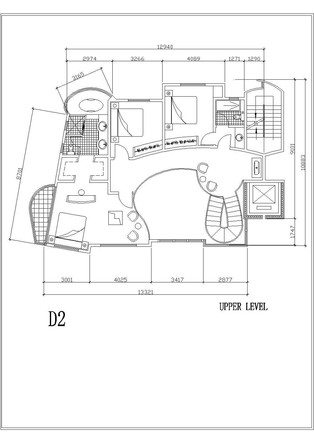 国外别墅规划总设计cad方案图