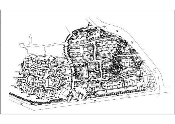 某小区建筑景观规划设计详细施工方案CAD图纸-图一