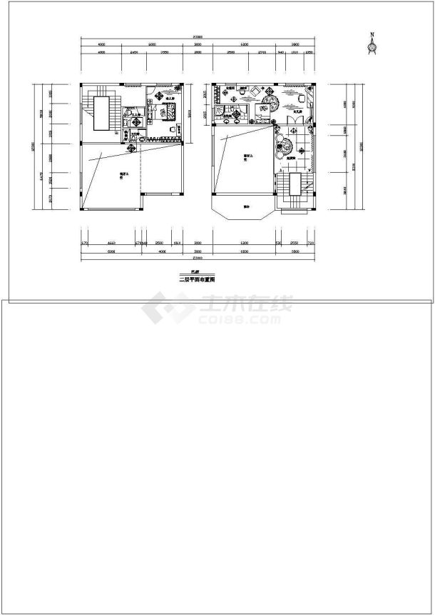 海景花园别墅建筑设计全套施工图-图二