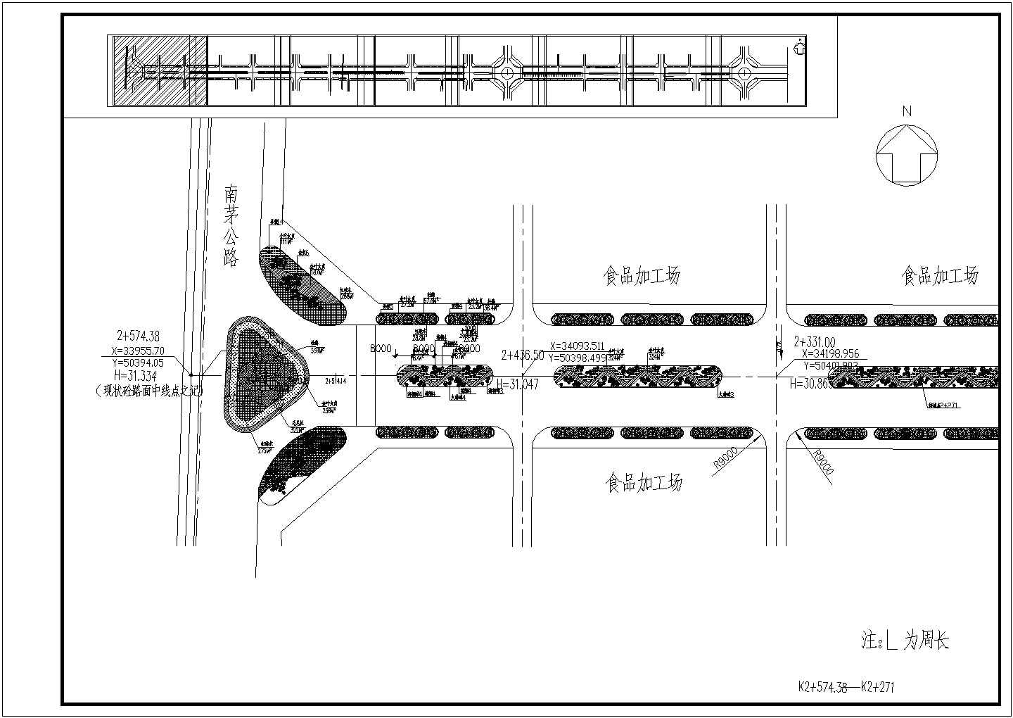 北京市某地区改造某段道路绿化施工图，改造图纸，效果图