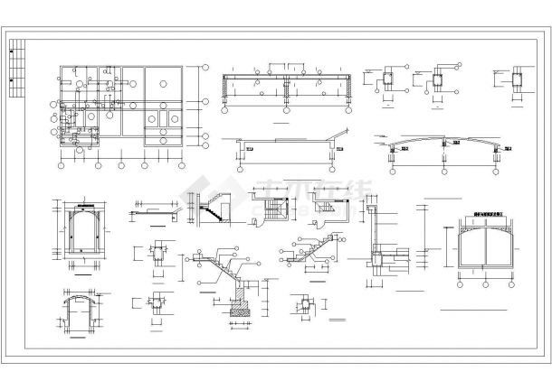 厦门市思明区张家村某370平米2层砖混结构民居住宅楼建筑设计CAD图纸-图二