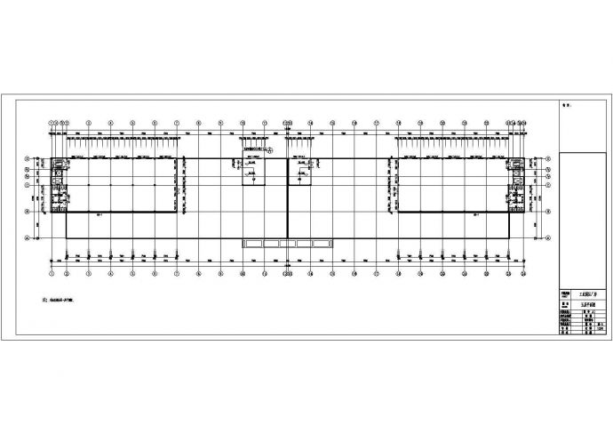 厂房设计_某五层工业园厂房建筑施工CAD图_图1
