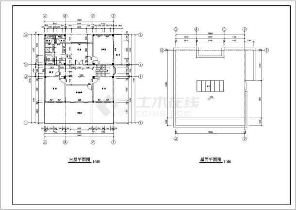 2层别墅设计方案CAD参考图纸-图一