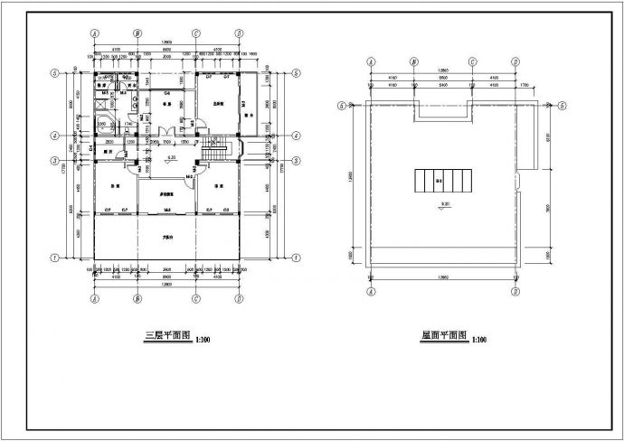 2层别墅设计方案CAD参考图纸_图1