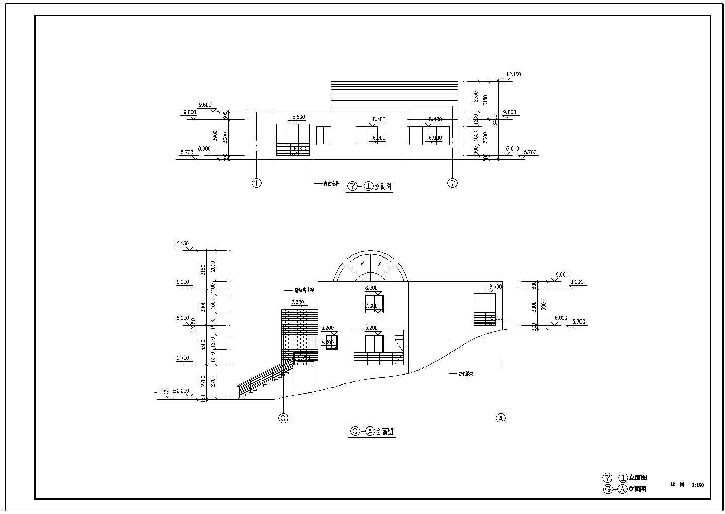 两层别墅建施参考详情图