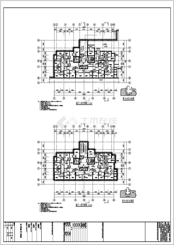 临沂地区17层住宅楼整套建筑施工图-图一