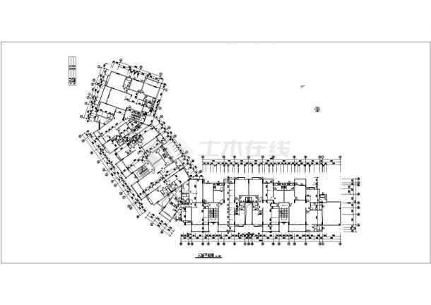 西宁市长安街某8层框架结构住宅楼建筑设计CAD图纸（1层为车库）-图二