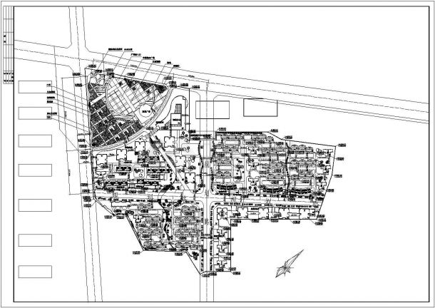 某居民小区广场景观规划设计cad总平面方案图（甲级院设计）-图一