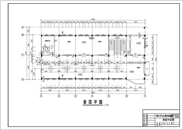 厂房设计_某泵站主厂房土建施工CAD图-图二