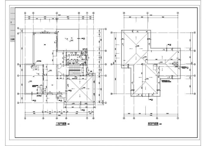 3层独栋别墅建筑CAD施工图设计_图1