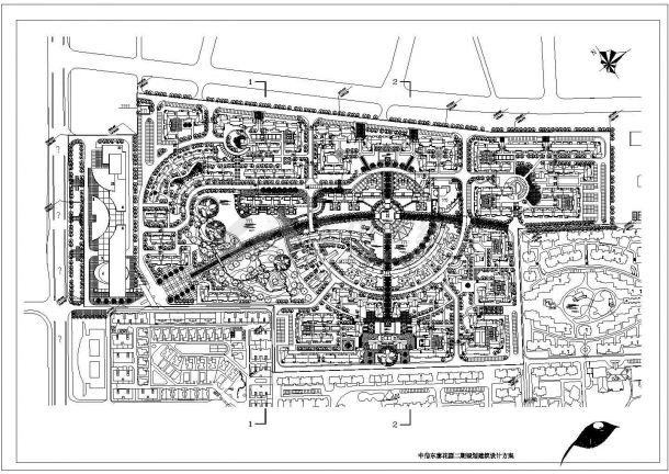 中信东泰花园二期规划建筑设计cad总平面方案图（标注详细）-图一