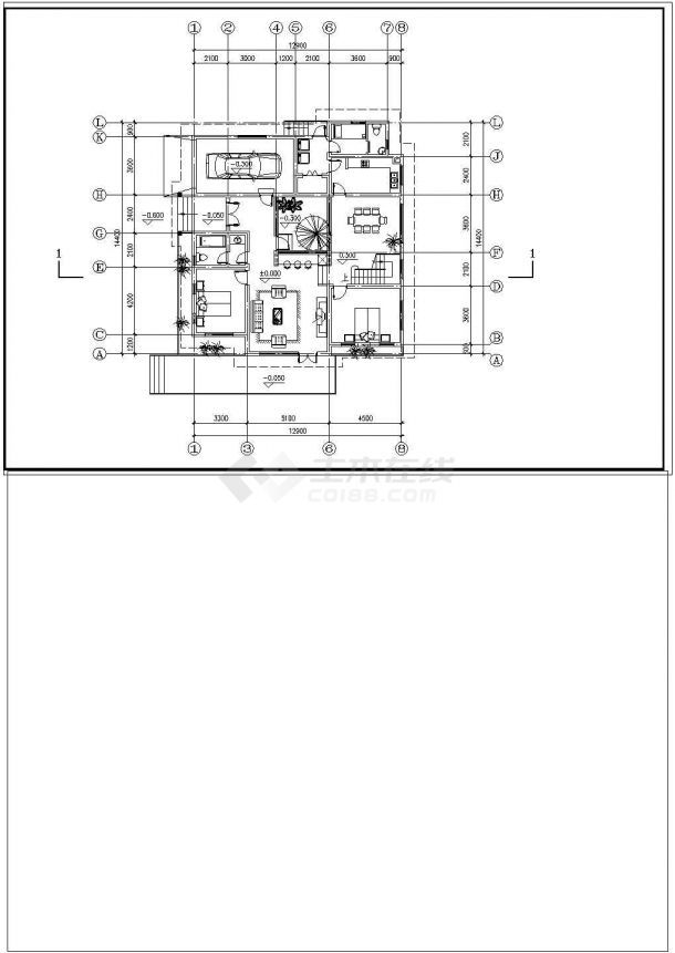 某两层别墅建筑设计方案图带效果图（含设计说明）-图二