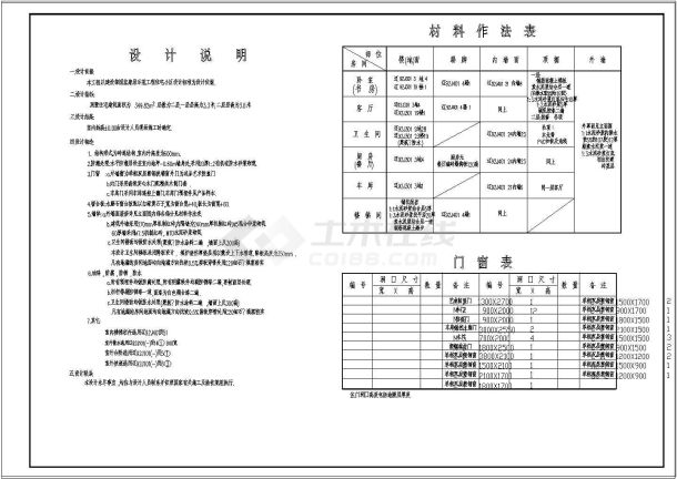 某农村二层住宅建筑设计CAD施工图纸-图一