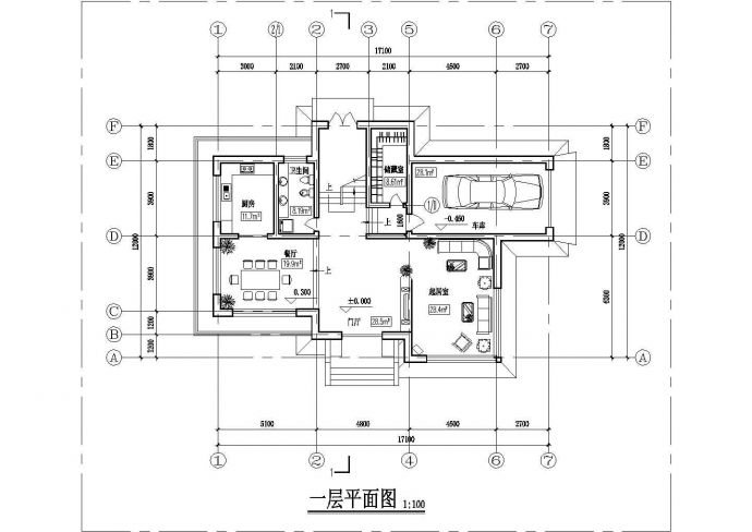 3层现代风格别墅建筑施工图纸设计_图1