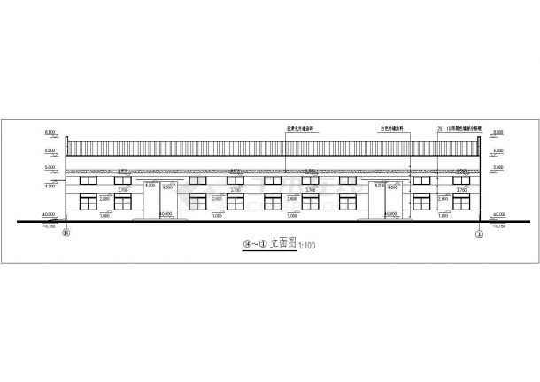 厂房设计_单层排架结构纺织厂建筑施工CAD图-图二