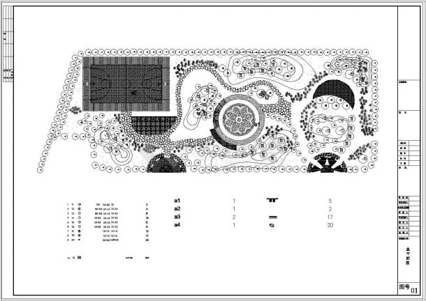 苏州市吴江区某小型游园园林设计CAD图纸-图二