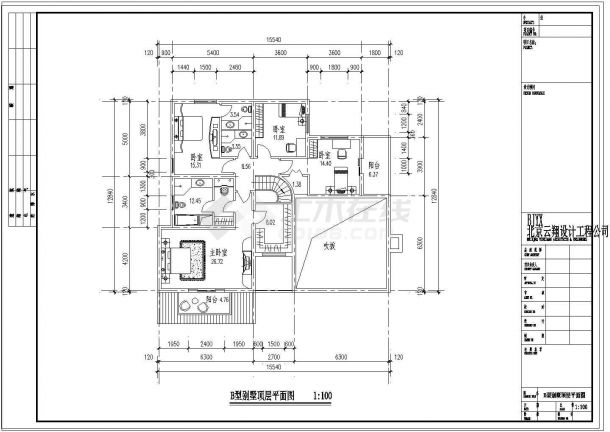 两层别墅建筑设计CAD施工图-图一