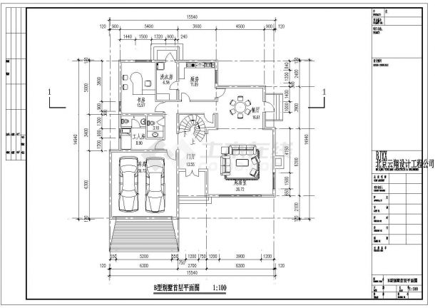 两层别墅建筑设计CAD施工图-图二