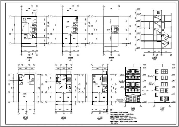 某地私人住宅楼建筑全套cad设计施工图_图1