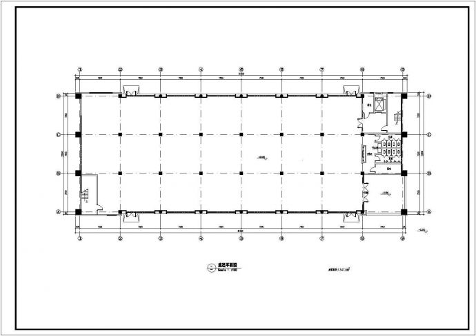 某制造中心厂房设计CAD完整框架结构全套方案图_图1