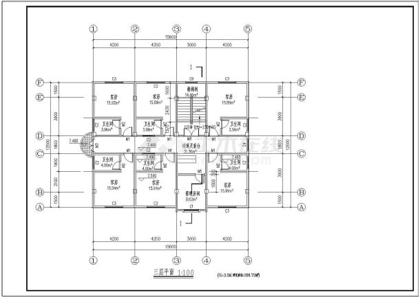 私人商住宅楼建筑设计施工图（含设计说明）-图二