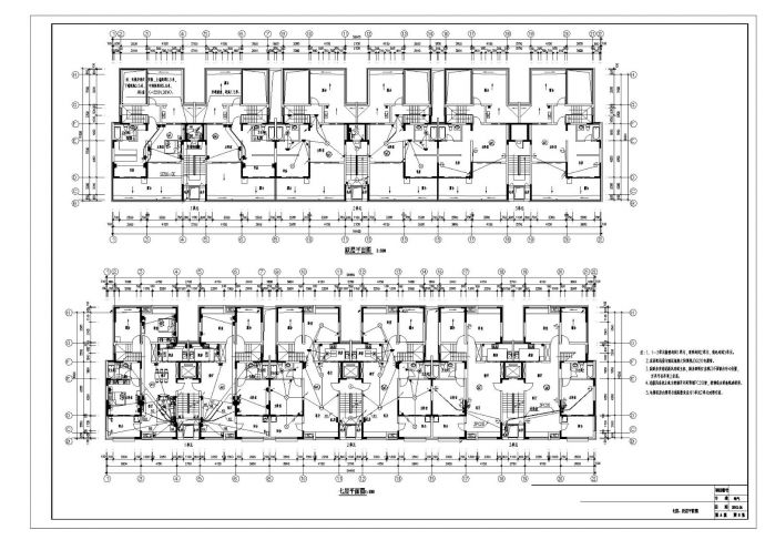 山东七层住宅楼电气施工CAD图纸_图1