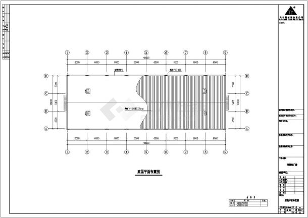 某地区16米x48米门窗结构建筑设计CAD施工图纸-图一
