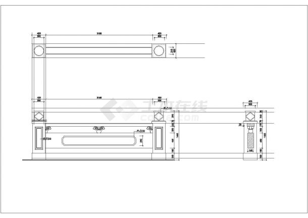 经典中式风格的桥护栏设计CAD图纸（10种样式）-图一