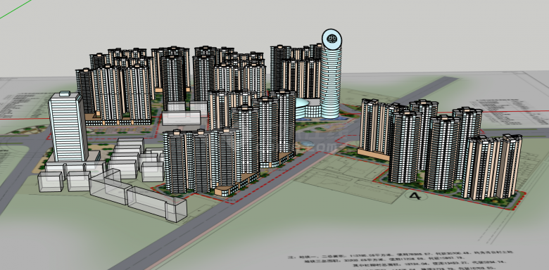 大型现代简约外立面建筑su模型-图二