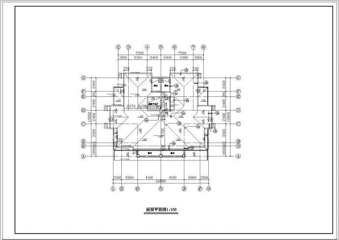 双联别墅建筑设计CAD全套图_图1