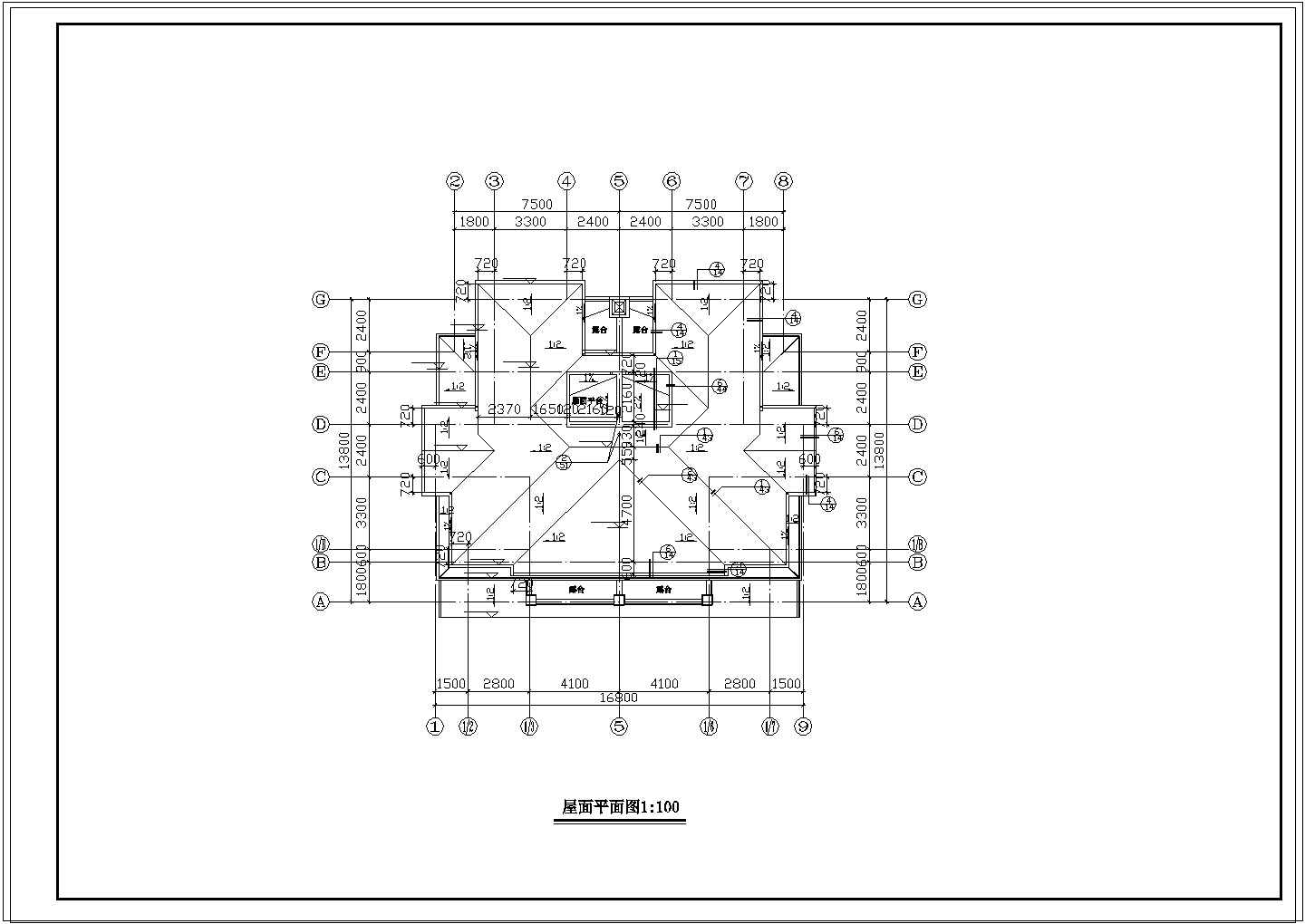 双联别墅建筑设计CAD全套图