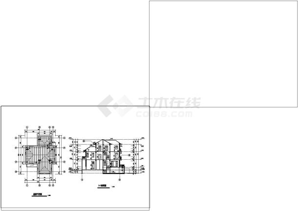 一套完整的别墅建筑结构设计cad施工图纸-图一