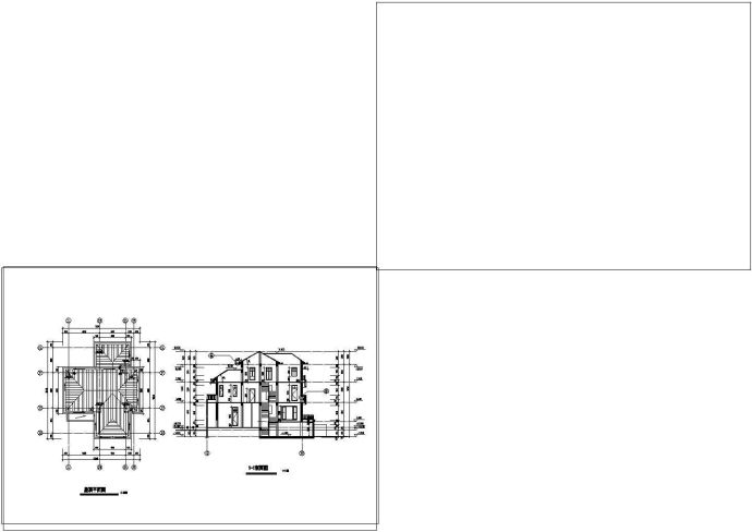 一套完整的别墅建筑结构设计cad施工图纸_图1