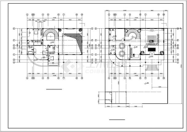 12个别墅建筑cad设计方案-图二