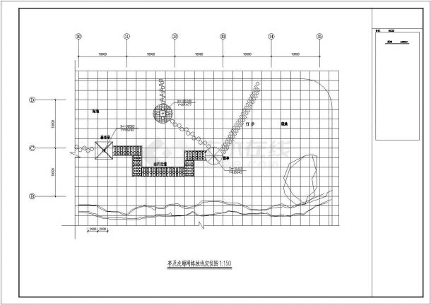 某九寨沟职工住宅环境规划设计详细施工方案CAD图纸-图一