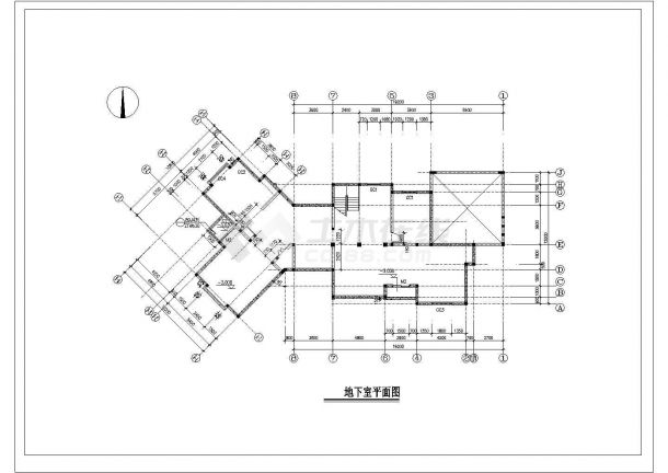 某地区豪华别墅全套建筑设计CAD施工图纸-图二