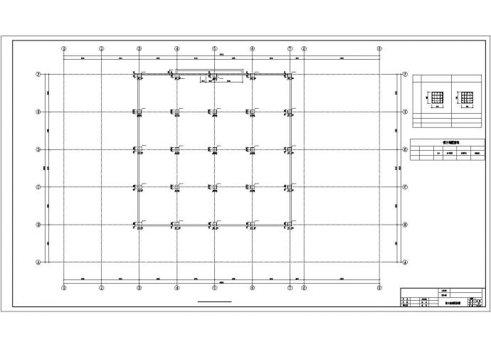 某城市3层框架图书馆结构施工CAD图纸_图1