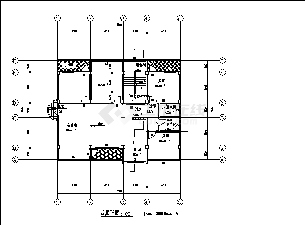 某5层私人商住楼建筑设计施工cad图纸（含说明）-图一