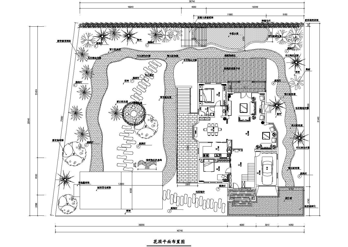 某庭院环境景观设计CAD图纸