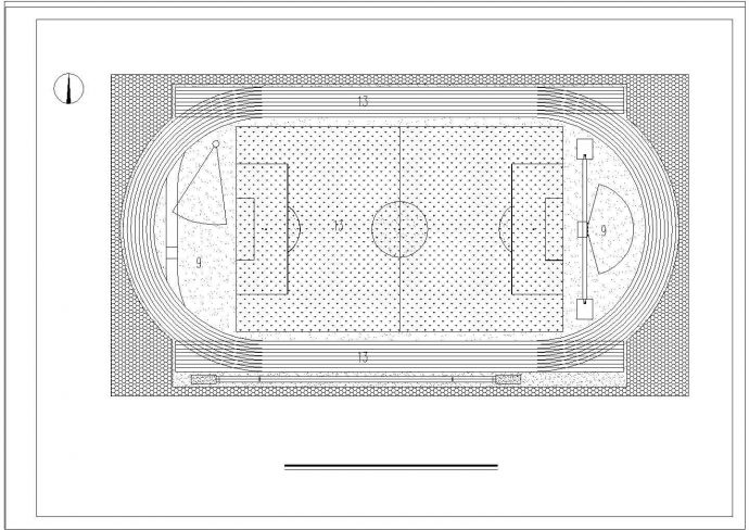 学校体育场建筑设计CAD施工图_图1