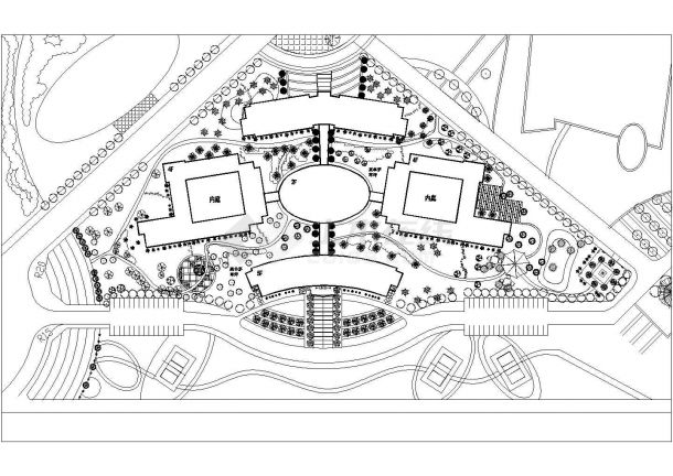 某两款小区绿化规划设计详细施工方案CAD图纸-图一