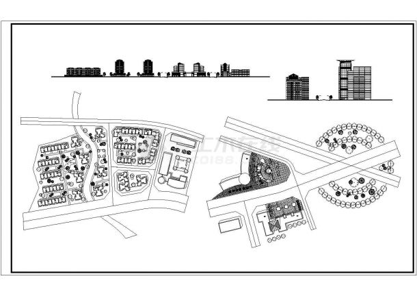 某路口小区绿化景观规划设计详细施工方案CAD图纸-图一