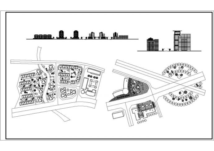 某路口小区绿化景观规划设计详细施工方案CAD图纸_图1