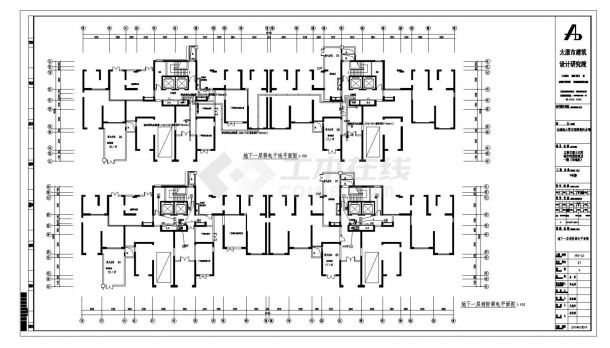 7号住宅楼电气施工设计CAD布置图-图二