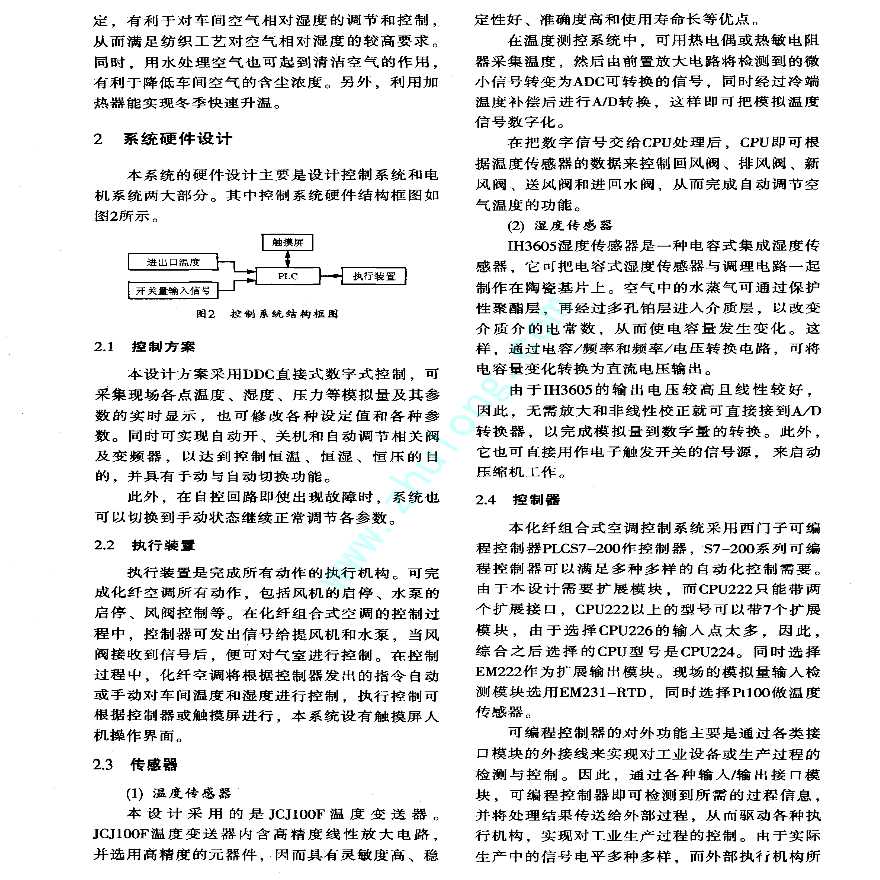 化纤组合式空调控制系统设计-图二