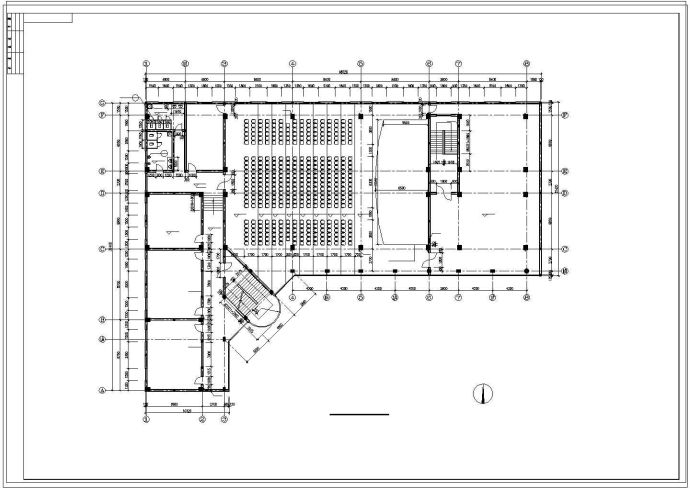 某地区教学楼CAD平面布置参考图_图1